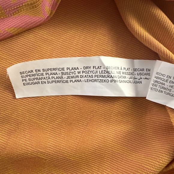 Zara Dress Womens S Orange Pink Floral 70s Boho Cutout Waist Mini Retro Vibes - Picture 7 of 15